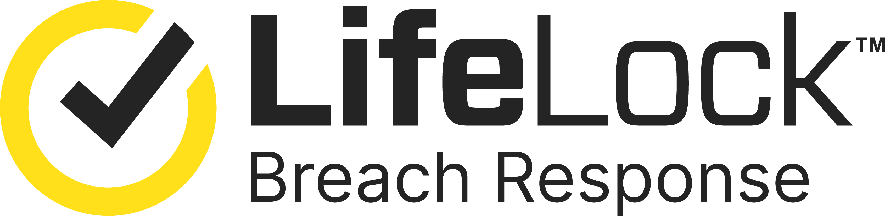 LifeLock Breach Response horizontal logo black text